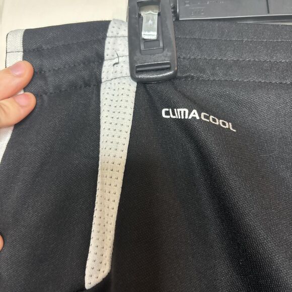 Adidas Large Black 3-Stripes Athletic Track Pants Joggers with Zip Pockets - Picture 5 of 6